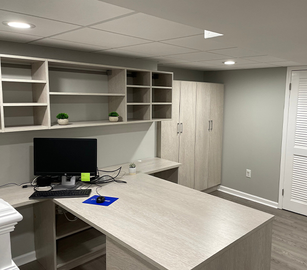 Basement Home Office | Oak Park, MI | Impressive Basements - office-body